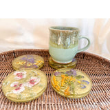 Meadow Bloom Coaster Set - Handmade Dried Flower Resin Coasters