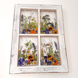 Everlasting Garden Window - Handmade Dried Flower Resin Meadow Two
