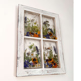Everlasting Garden Window - Handmade Dried Flower Resin Meadow Two