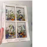 Everlasting Garden Window - Handmade Dried Flower Resin Meadow Two