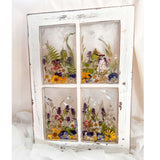 Everlasting Garden Window - Handmade Dried Flower Resin Meadow Three