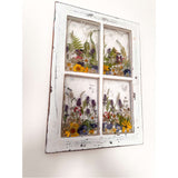 Everlasting Garden Window - Handmade Dried Flower Resin Meadow Three