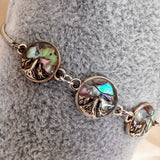 Aurora Peaks Trio  - Handmade Mother of Pearl Resin Slider Bracelet