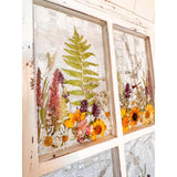 Everlasting Garden Window - Handmade Dried Flower Resin Meadow Four