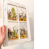 Everlasting Garden Window - Handmade Dried Flower Resin Meadow Four