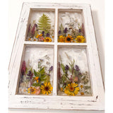 Everlasting Garden Window - Handmade Dried Flower Resin Meadow Four