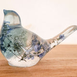Forget Me Not Wishing Bird - Dandelion Puff Resin Blue Bird Decor