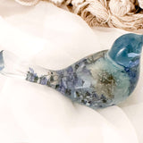 Forget Me Not Wishing Bird - Dandelion Puff Resin Blue Bird Decor