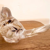 Starlit Peacock Orchid Songbird – Handmade Floral Resin Bird Decor