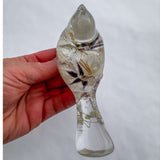 Starlit Peacock Orchid Songbird – Handmade Floral Resin Bird Decor