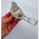 Starlit Peacock Orchid Songbird – Handmade Floral Resin Bird Decor