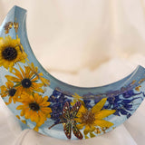 Moonlit Meadow - Handmade Dried Floral Resin Lighted Moon Art Décor