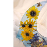 Moonlit Meadow - Handmade Dried Floral Resin Lighted Moon Art Décor