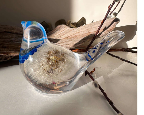 Wish Birds - Handmade Whispering Wish Dandelion Puff Resin Birds
