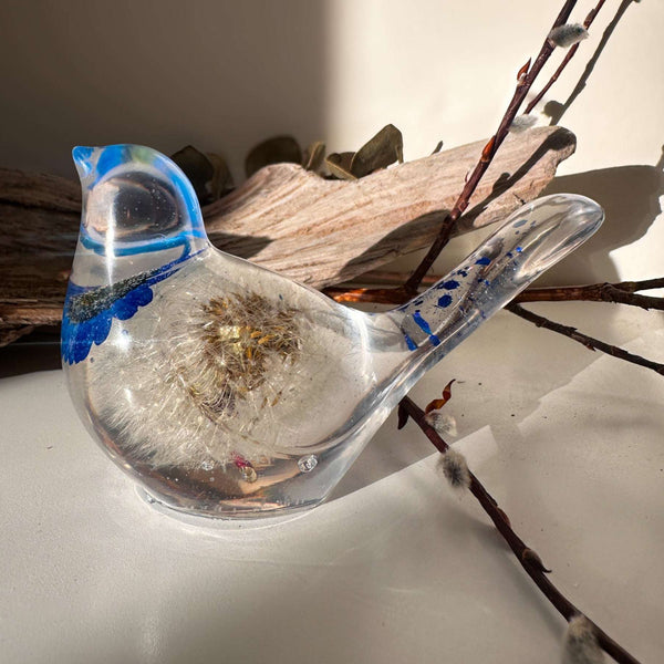 Wish Birds - Handmade Whispering Wish Dandelion Puff Resin Birds