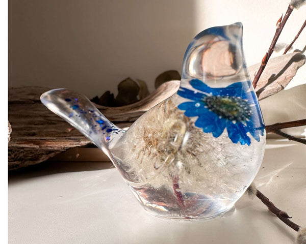 Wish Birds - Handmade Whispering Wish Dandelion Puff Resin Birds