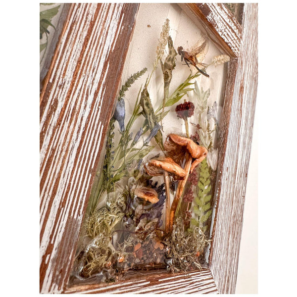 Meadow Sentinel | Large 15" Resin Window with Dragonfly & Bluebells