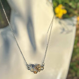 Bee Harmony Pendant - Handmade Pendant with Dried Flowers and Pearls