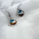 Mermaid Treasures - Handmade Mother of Pearl Seashell Resin Earrings