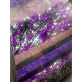 Amethyst Midnight Glow Pyramid - Handmade LED Resin Pyrmaid Decor