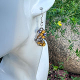 Handmade Honeycomb Dripping Honey Floral Bee Charming Earrings