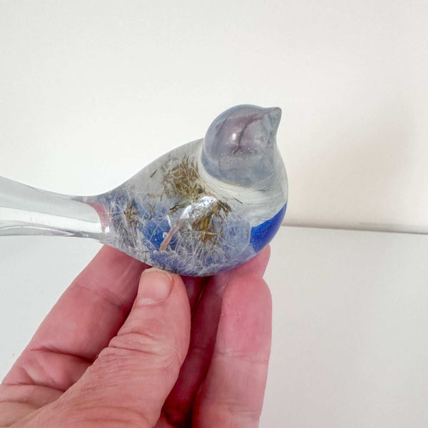 Wish Birds - Whispering Wish Dandelion Puff Handmade Resin Birds