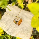 Honeycomb Heart - Handmade Bee -utiful Honey Bee Resin Pendant