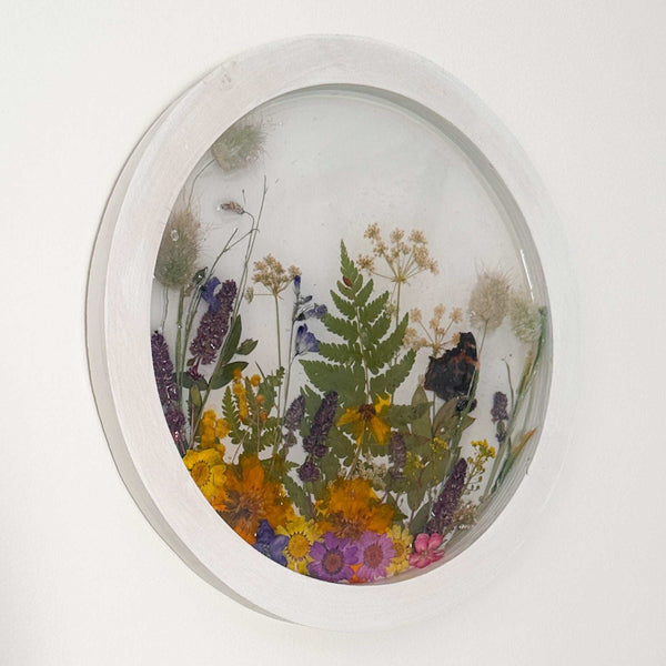 Wildflower Meadow Portal | Handmade Real Moth & Botanical Wall Art