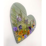 Heart of the Forest Sage Green Wood Art |Handmade Butterfly Decor