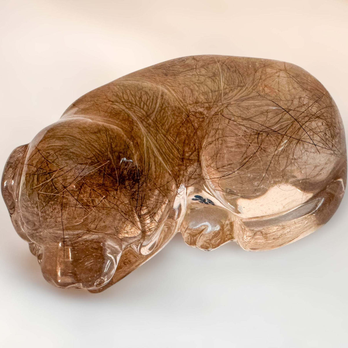 Memorial Pet Keepsake  - Handmade Custom Resting Dog Resin Figurine