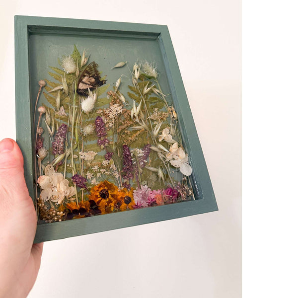 Sage Meadow Botanical Wall Art | Handmade Pressed Florals & Ferns