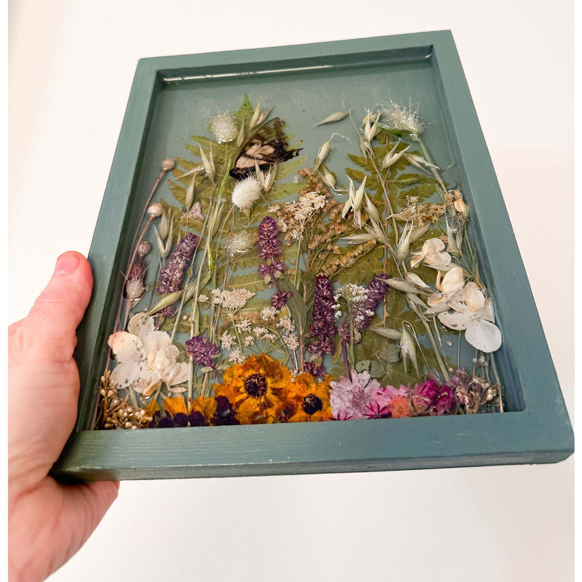 Sage Meadow Botanical Wall Art | Handmade Pressed Florals & Ferns