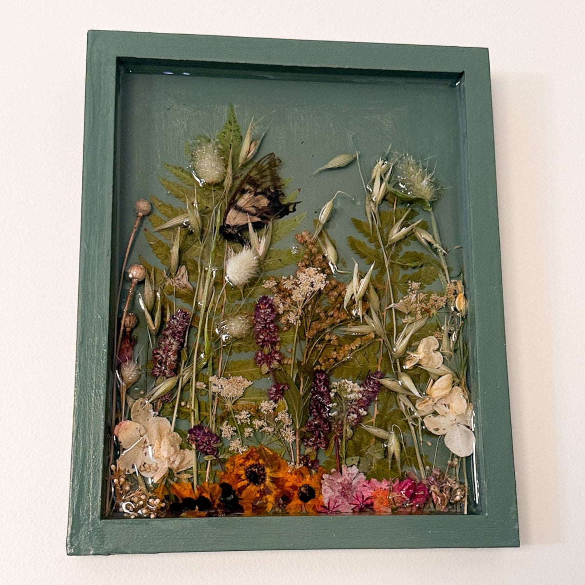 Sage Meadow Botanical Wall Art | Handmade Pressed Florals & Ferns