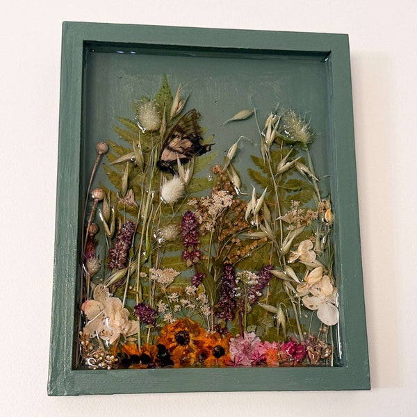 Sage Meadow Botanical Wall Art | Handmade Pressed Florals & Ferns