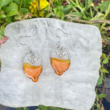 Dripping Honey Handmade Bee -utiful Silver Drop Resin Earrings