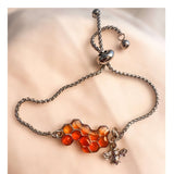 Bee Bracelet - Dripping Honey Handmade Silver Honeycomb & Bee Charm