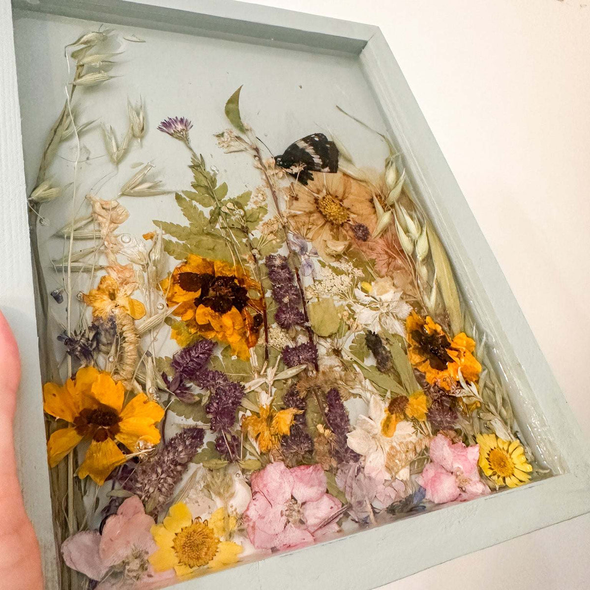 Sage Meadow Botanical Wall Art | Handmade Pressed Florals & Ferns