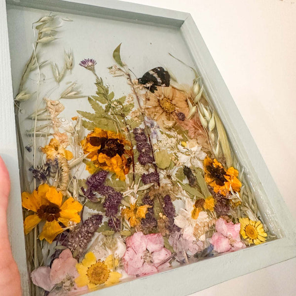 Sage Meadow Botanical Wall Art | Handmade Pressed Florals & Ferns