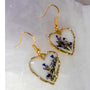 Wildflower Hearts | Dainty Blue & white Meadow Handmade Resin Earrings