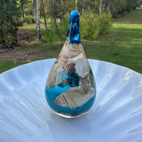 Ocean Drop Ring Keeper -Handmade Ring Holder with Blue Mother of Pearl