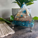 Handmade Ocean-Inspired Resin Pyramid – Bring the Beach Home