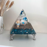 Handmade Ocean-Inspired Resin Pyramid – Bring the Beach Home