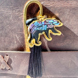 Northern Lights Spirit Bear - Handmade Resin Aurora Bookmark