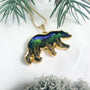 Northern Lights Spirit Bear Pendant - Handmade Resin Aurora Bear  