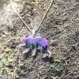Northern Lights Spirit Bear Pendant - Handmade Resin Aurora Bear  