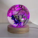 Carnation Garden Sphere - Whimsical Floral Handmade Resin Home Decor