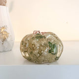 Pumpkin Pearly Blooms - Handmade Resin Pumpkin Floral Home Decor