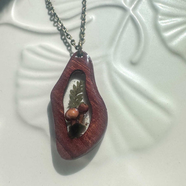 Boreal Forest Keepsake Pendant - Wear Your Wild with Real Botanicals
