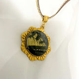 Monarch Butterfly Wing Pendant Golden Beauty : Nature's Vibrant Colour