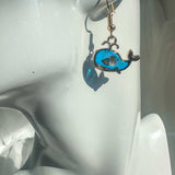 Whale Song Sparkle: Handmade Resin & Mother of Pearl Ocean Earrings